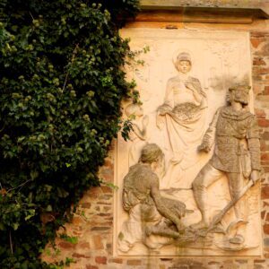 Płaskorzeźba na zamku w Bouzovie