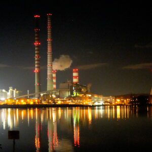 Elektrownia Rybnik nocą