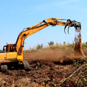 koparka z łyżką palczastą